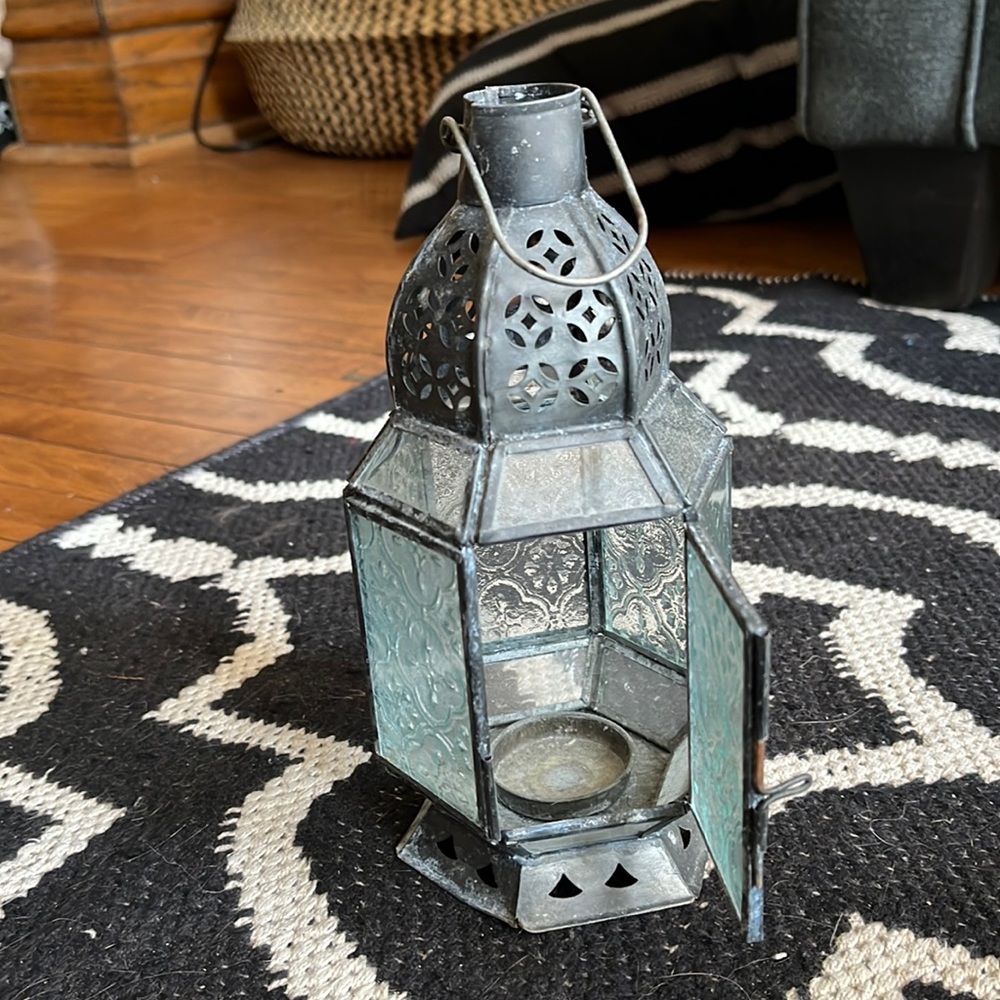Silver Moroccan Outdoor Lantern